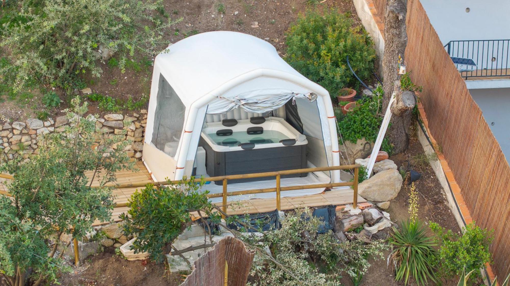 Aaa View Private Terrace Outdoor Heated Hot Tub Family Fun Villa Badalona Eksteriør billede